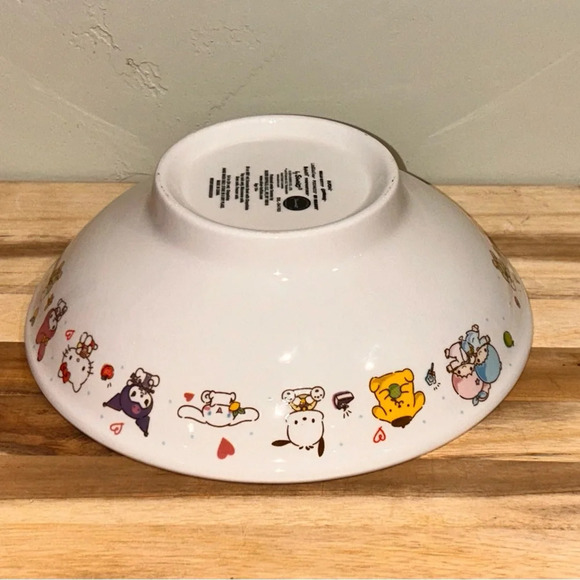 HELLO KITTY AND FRIENDS CERAMIC BOWL WITH CHOPSTICKS. MADE BY SANRIO. NWTS! - Picture 6 of 10